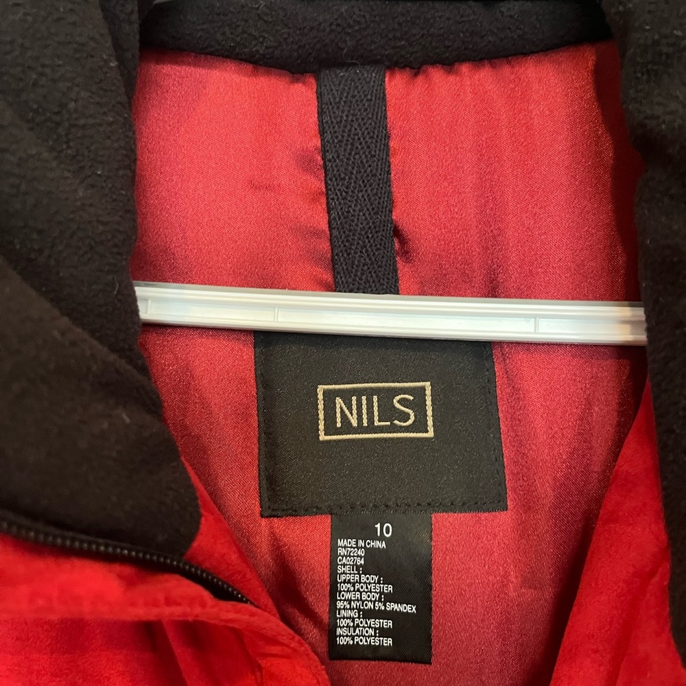 Vintage NILS Red Skiwear One Piece Ski Suit size 10 bin7 - Picture 5 of 9